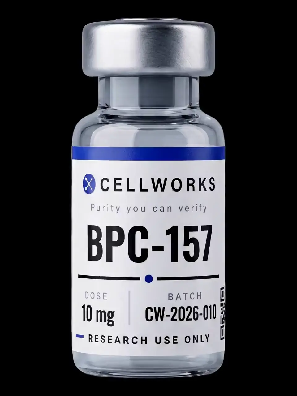Cellworks BPC-157 research vial, batch CW-2026-014 — 10 mg.