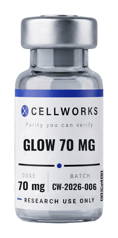 GLOW 70 mg — Blend 70 mg research vial