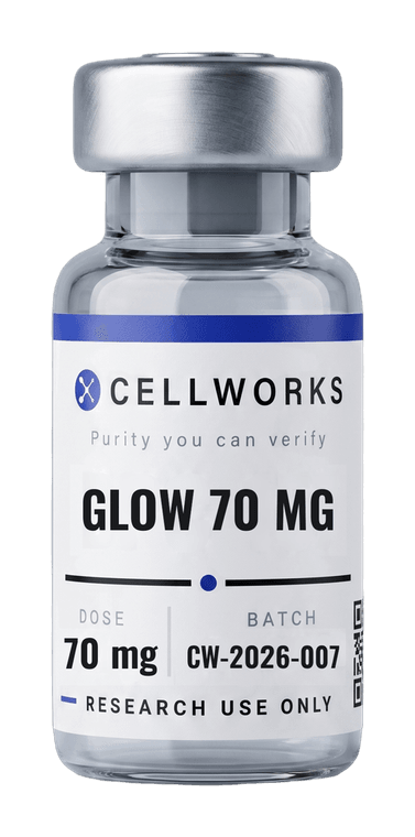 GLOW 70 mg — Separate vials 70 mg research vial